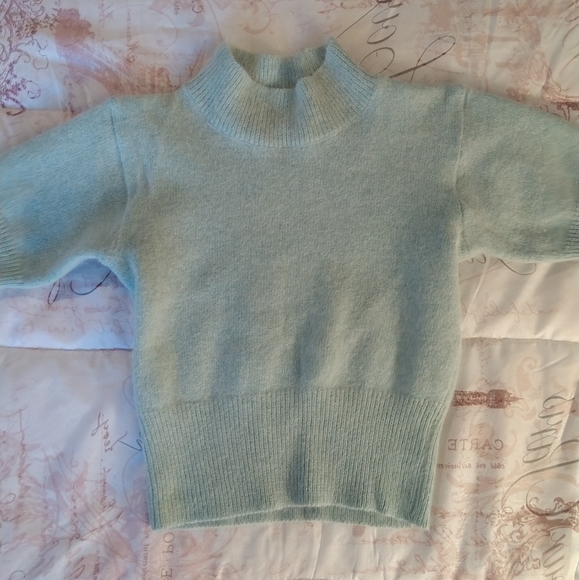 Soft Wool Pastel Mock Neck Sweater - Picture 2 of 5
